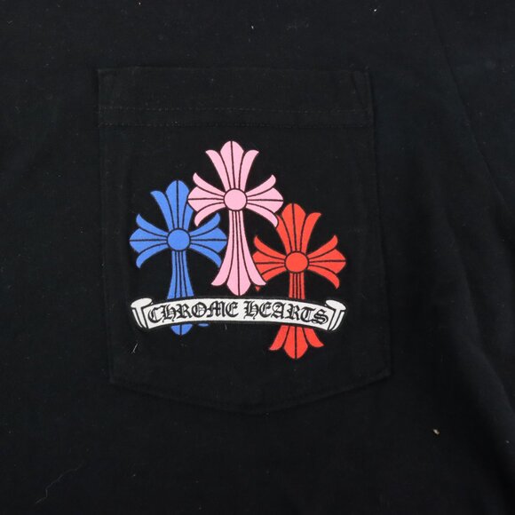 Pre-Owned Chrome Hearts Cross Cemetery Tee in Black/Multicolor Size Small - Picture 4 of 12